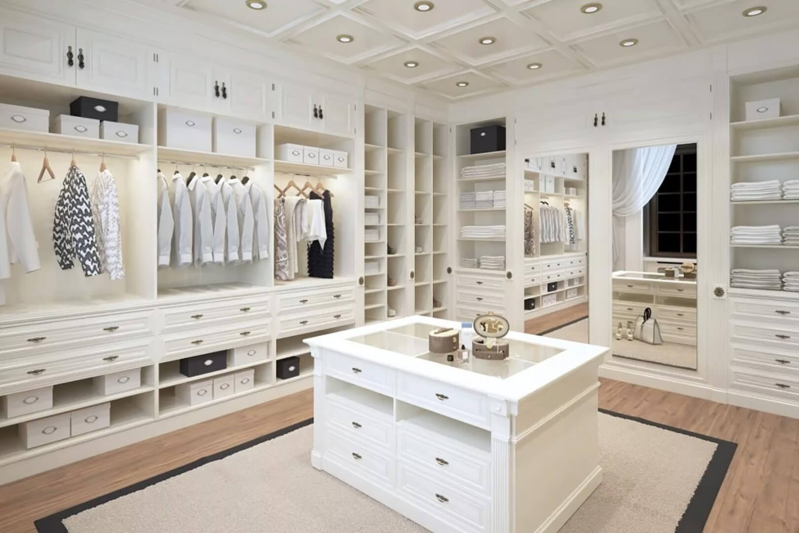 Белые гардеробные