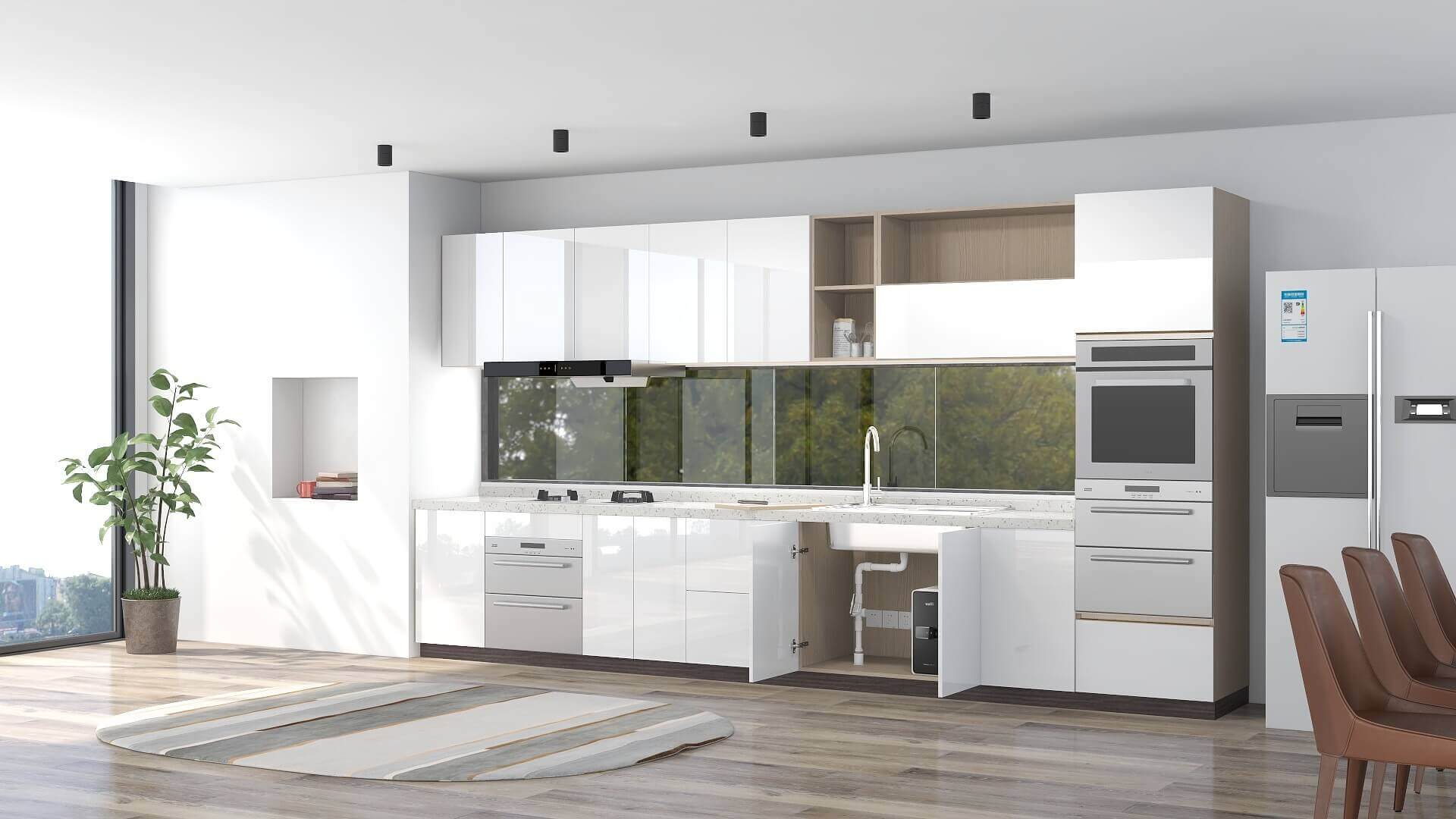 Кухни длиной 3м