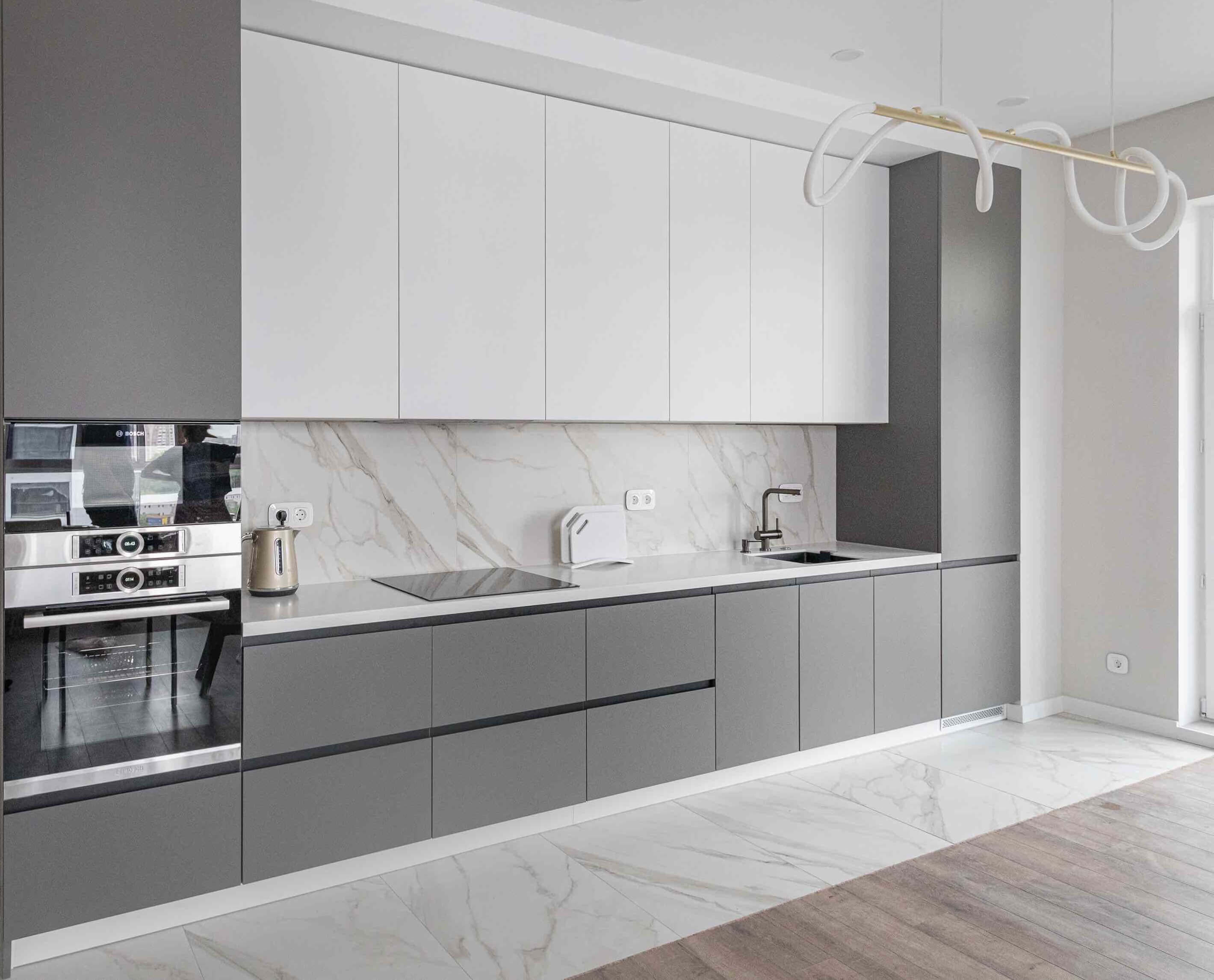 Встроенные прямые кухни 4 метра