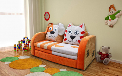 Детский диван "Кот и пес"