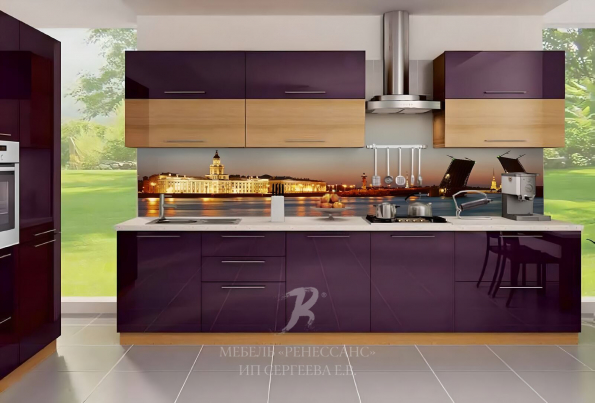 Кухня "Баклажан" фото 