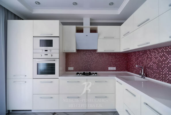Кухня "Белый акрил" фото 