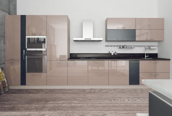 Кухня "Бежевый акрил" фото 