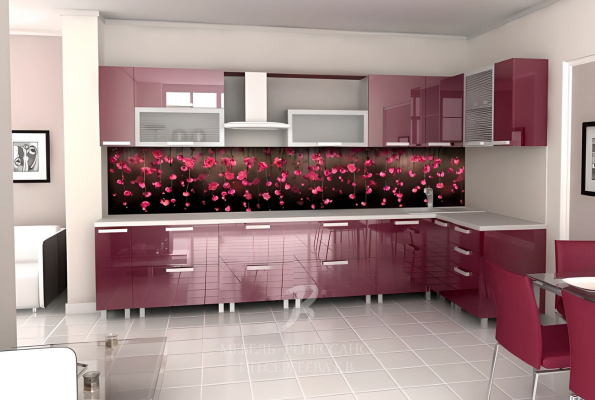 Кухня "Чёрная смородина" фото 