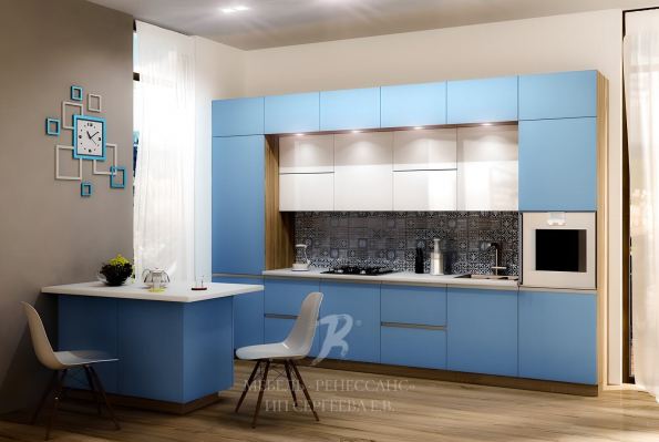 Кухня "Голубая лагуна" фото 