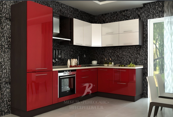 Кухня "Красная смородина" фото 