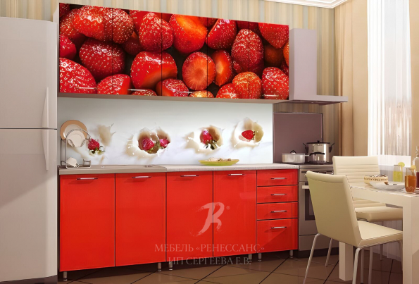 Кухня "Сочная клубника" фото 