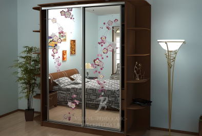 Шкаф-купе "Розовые цветы"